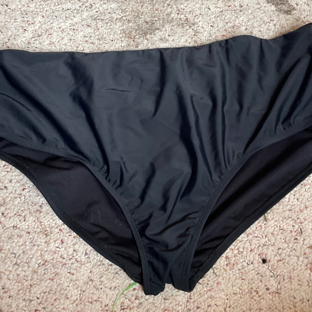 Classic Black High-Waist Bikini Bottom - Women's Swim